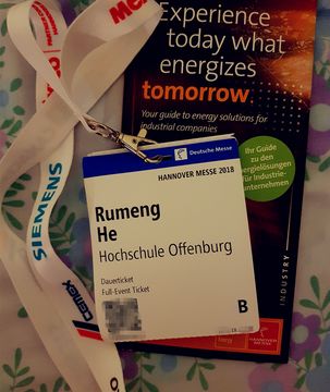 Name badge / ticket for fair in Hannover 2018
