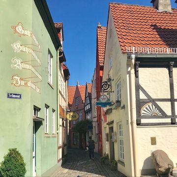 Narrow alleys in Bremen's oldest district