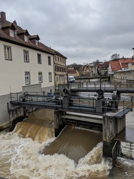 Construction of canals in Bamberg.
