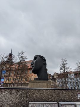 Statue near the Rathaus.