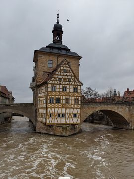 Bamberg Rathaus constructed on Artificial Island.