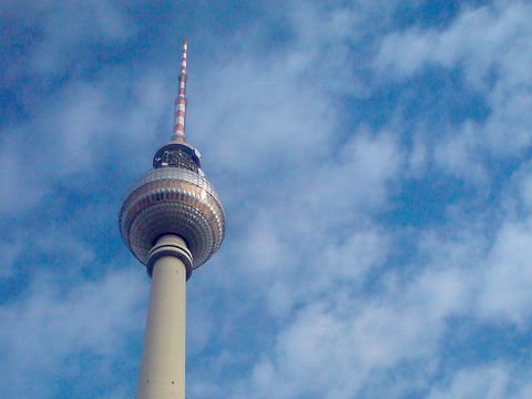 The Berlin TV Tower can be seen from almost any point in the city and provides a landmark for international students.