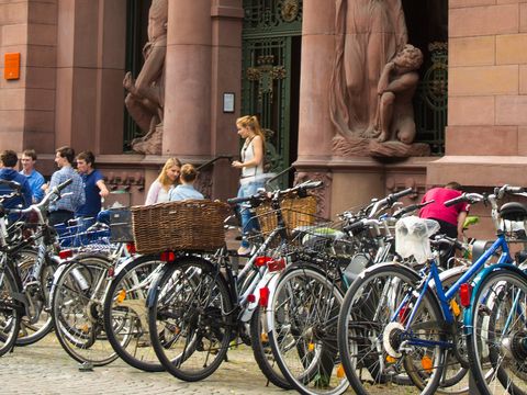Fahrräder an der Heidelberger Universität