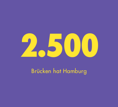 2500 Brücken hat Hamburg