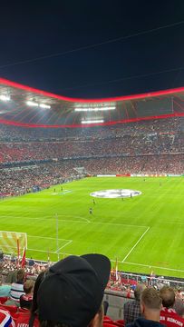 Middle of a game at the Allianz Arena Stadium