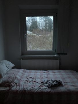 Cozy dorm room in winter