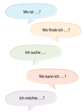 Worksheet with German questions for learning German, online material from Ernst Klett Verlag.