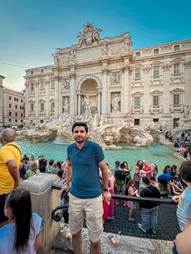 Umar infront of Trevi Fountain, Italy