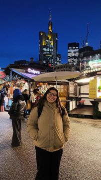 Me in Frankfurt at the Christmas market.