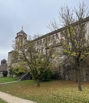 View of Marienberg Fortress from outside.