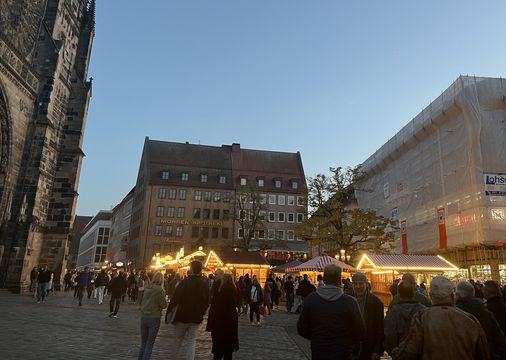 The Christmas market in Würzburg.